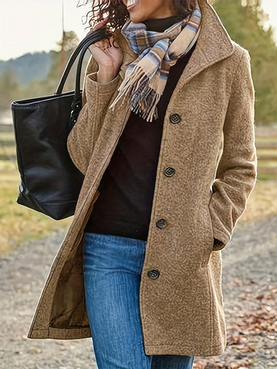 Heidi-Mode | Lange Jacke mit Knopfverschluss Eleganter Schutz