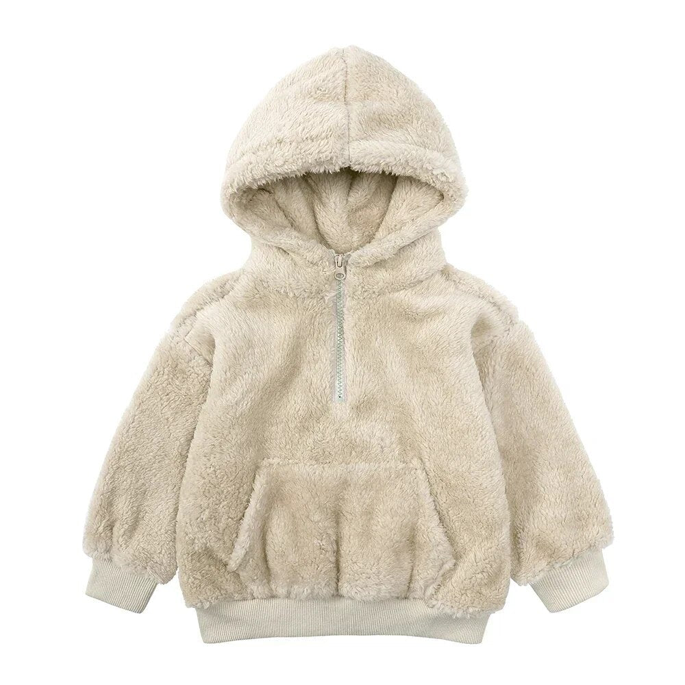 Heidi-Mode Comfort Modische Bären-Kinderjacke aus dickem Samt