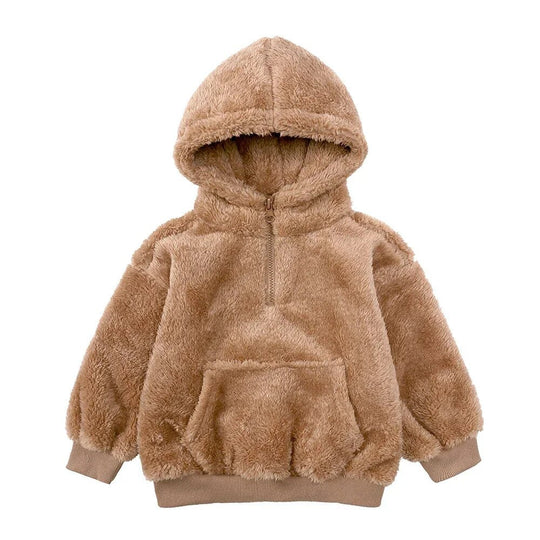 Heidi-Mode Comfort Modische Bären-Kinderjacke aus dickem Samt