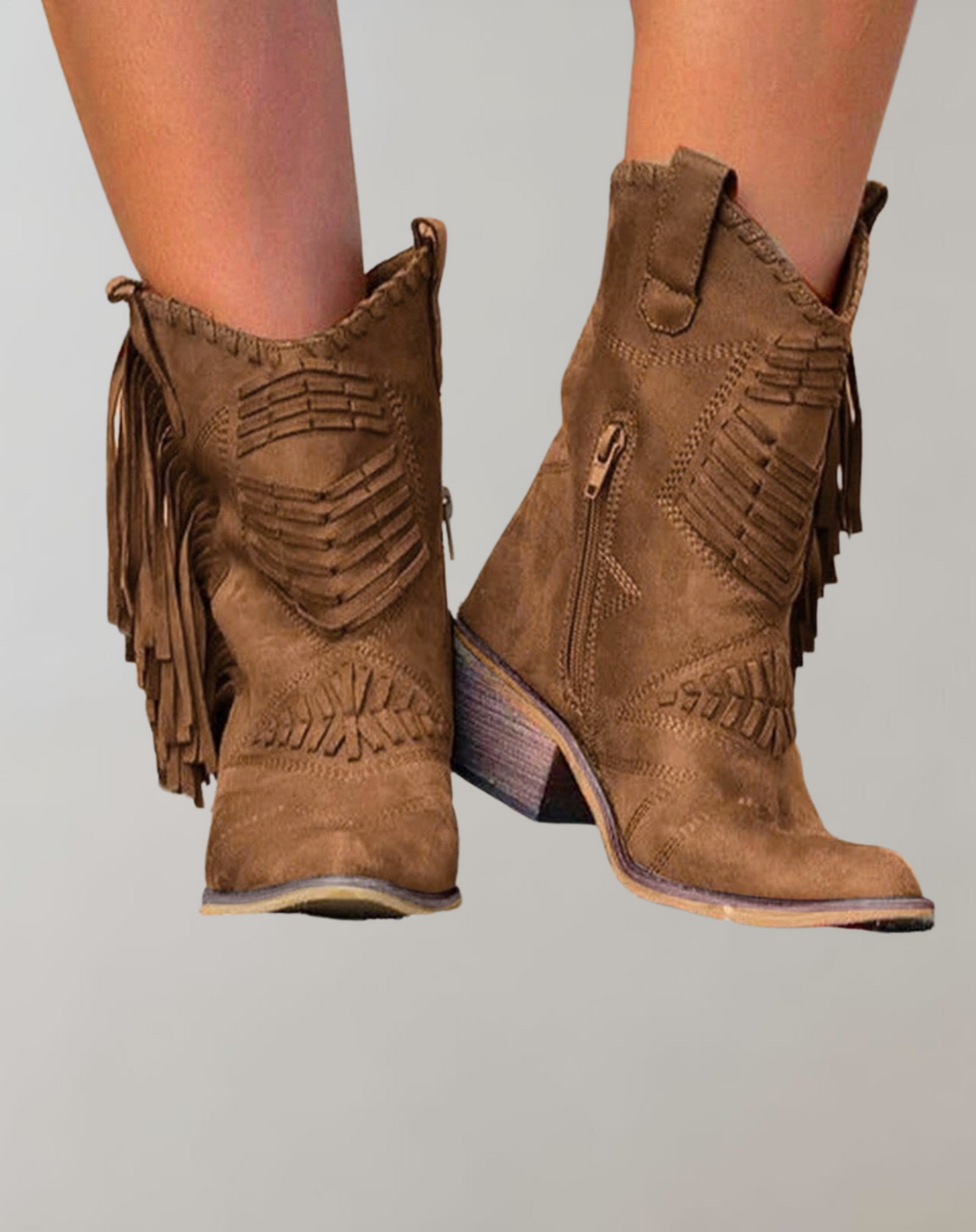 Heidi-Mode | Western Cowgirl Stiefel mit Fransen