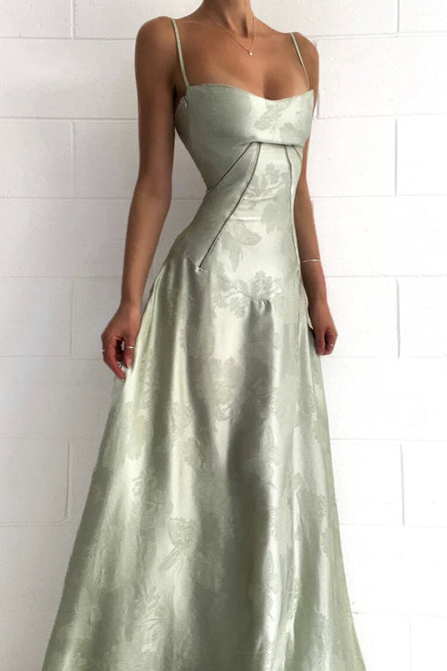 Heidi-Mode | Geschenk Der Liebe Blumen Tie Back Maxi Kleid Elfenbein
