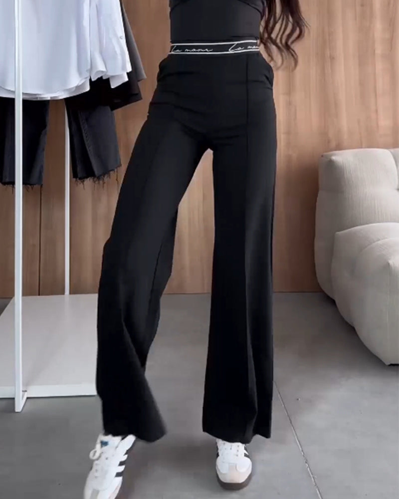 Heidi-Mode | Graue Hose mit geraden Beinen