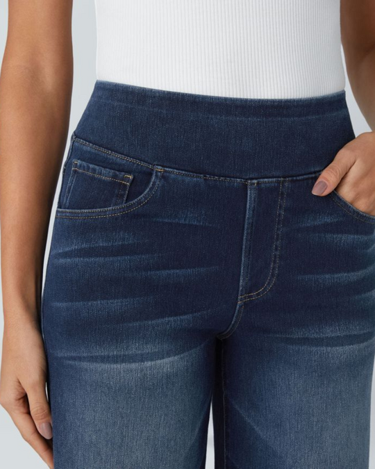 Heidi-Mode | Weit Beinformte Hochgeschnittene Jeans für Damen