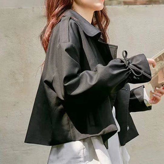 Heidi-Mode | Doppelreiher Jacke Mit Trompetenärmeln Für Kurze Anzüge