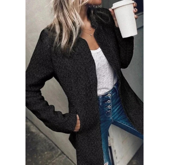 Heidi-Mode | Lange Strickjacken Damen Leichtgewicht Offene Vorderseite Jacke