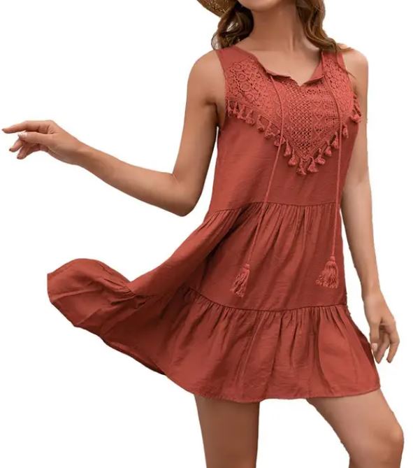 Ärmelloses Strandkleid für Damen
