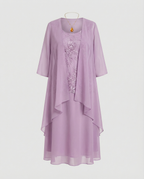 Elegantes zweiteiliges Chiffonkleid