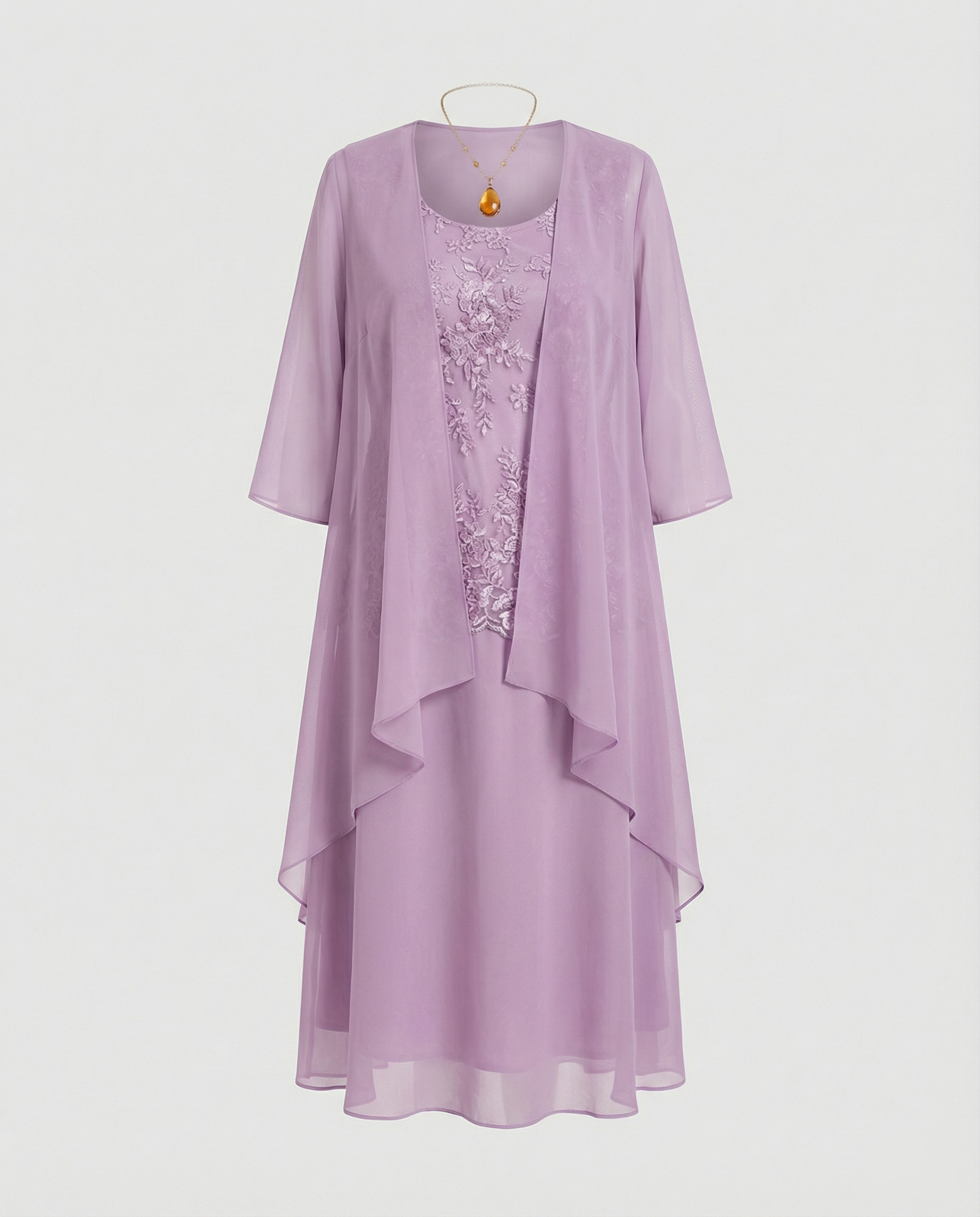 Elegantes zweiteiliges Chiffonkleid