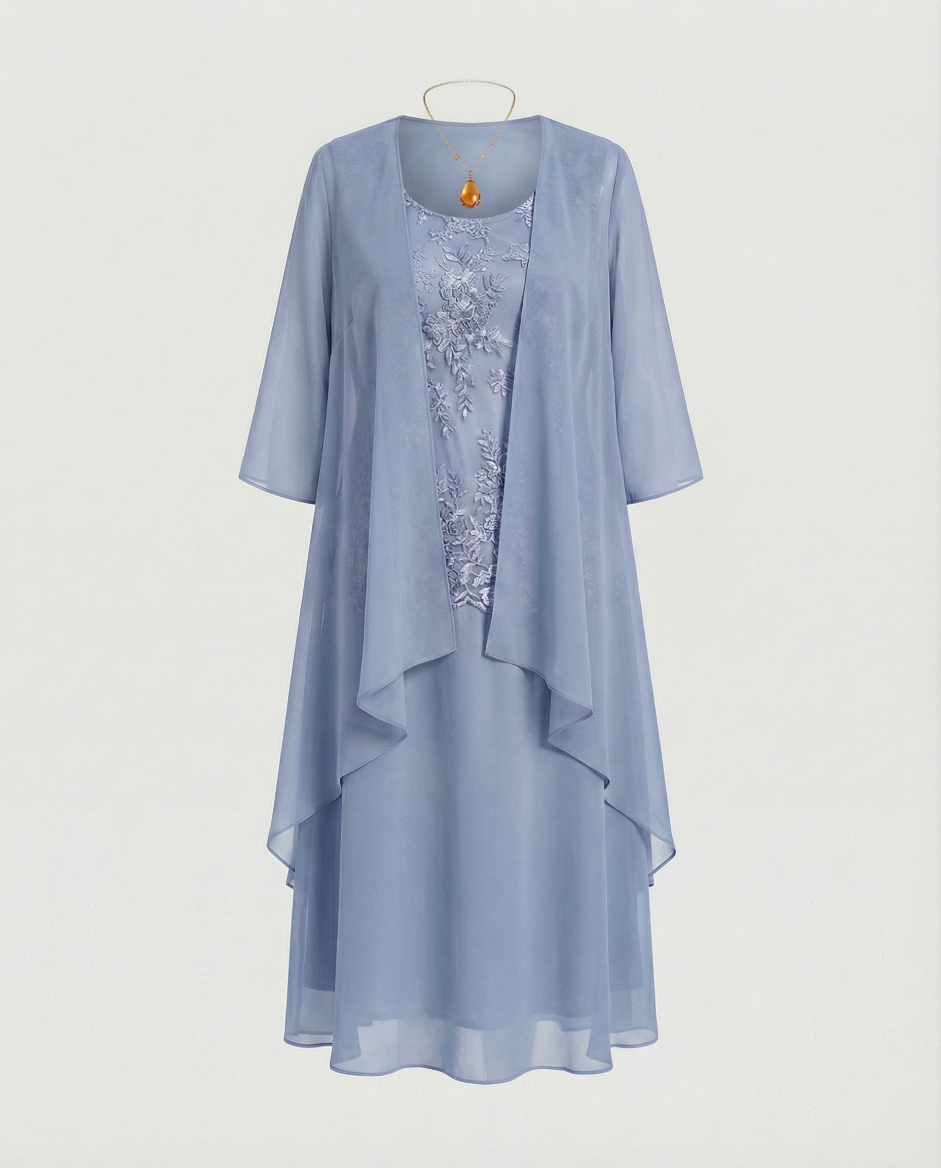 Elegantes zweiteiliges Chiffonkleid