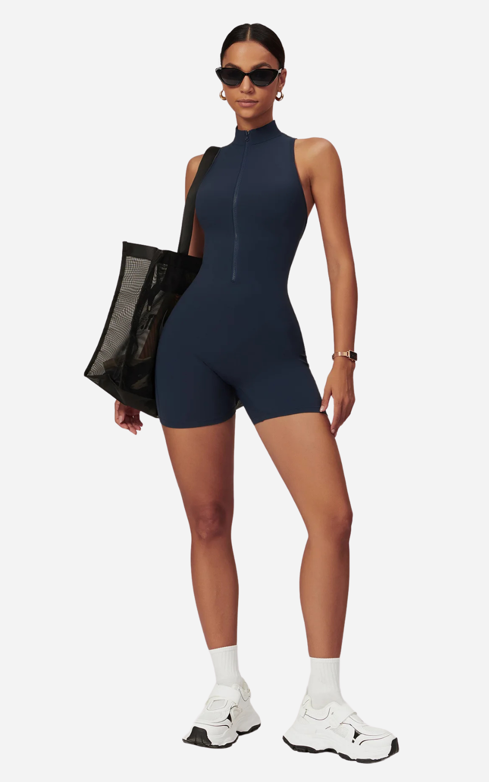 Heidi-Mode | Damen Rückenfreies Sporttop Kurzarm