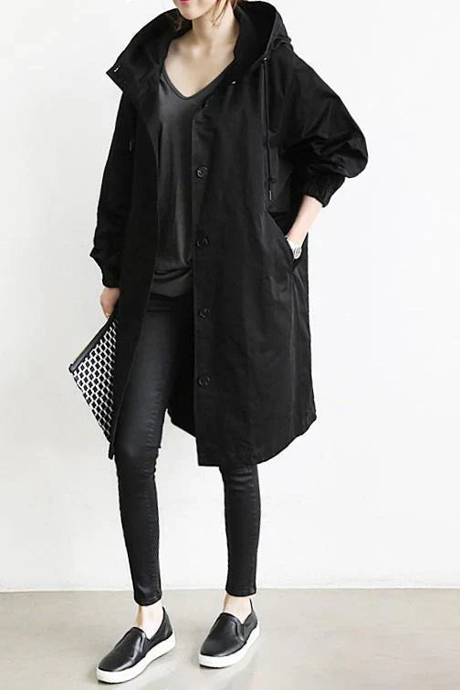Heidi-Mode | Trench-Coat Imperméable Avec Capuche