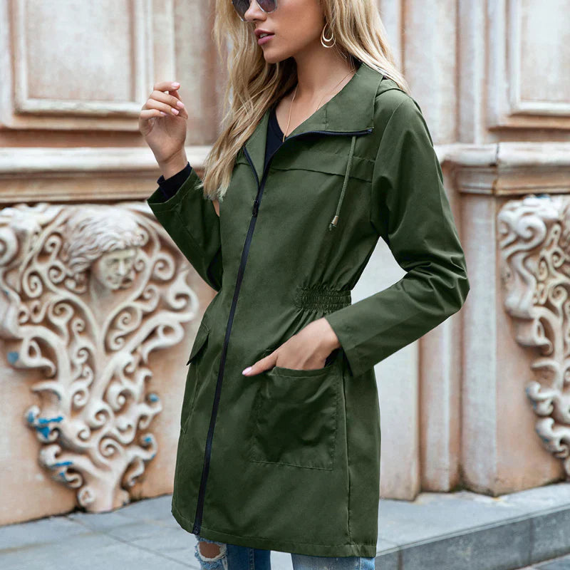 Heidi-Mode | Manteau De Pluie Long Et Léger À Capuche Pour Femmes