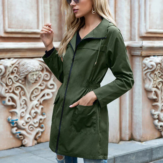 Heidi-Mode | Manteau De Pluie Long Et Léger À Capuche Pour Femmes