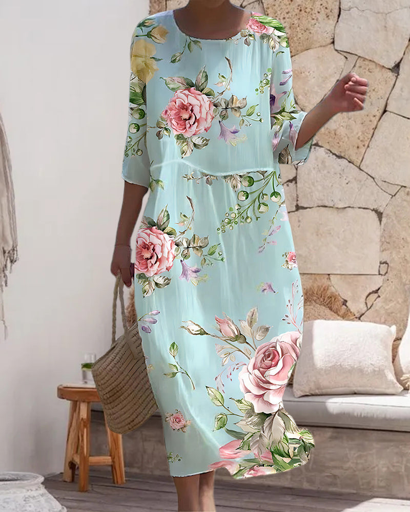 Heidi-Mode | Blumenkleid für Damen Ideal für Besondere Anlässe