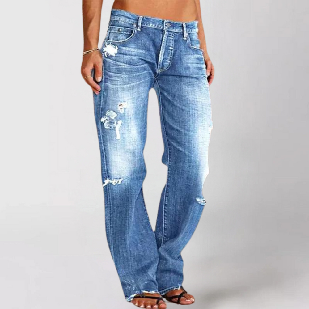 Heidi-Mode | Weit Geschnittene Denim Jeans für Frauen