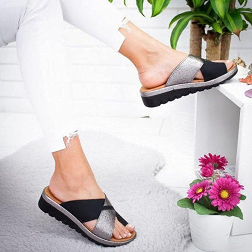 Heidi – Orthopädische Sandalen mit Weichem Keilabsatz