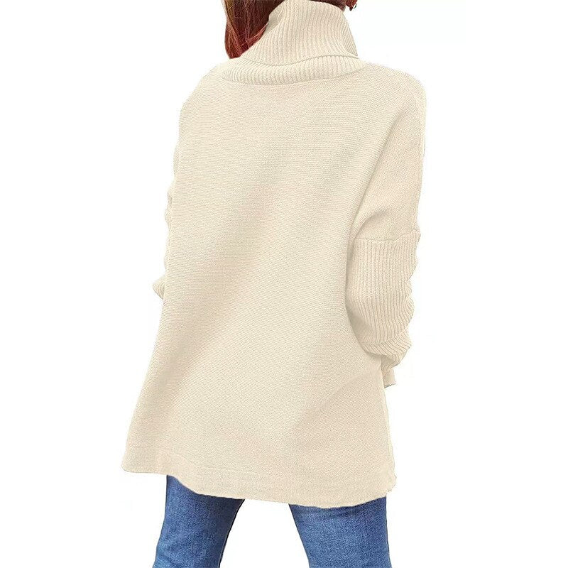 Heidi-Mode | Damen Winter Rollkragenpullover Lang