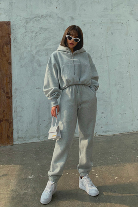 Heidi-Mode | Baumwolle Trainings- & Jogginganzug mit Vintage-Look für Frauen