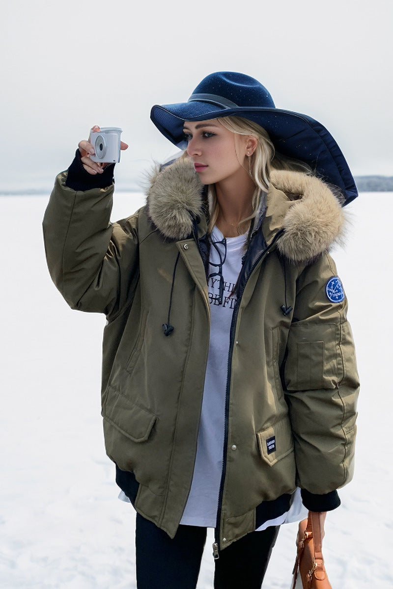 Heidi Mode | Elegante Amerikanische Fellkragen Workwear Parka