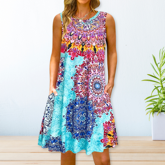 Bedrucktes Locker Kleid
