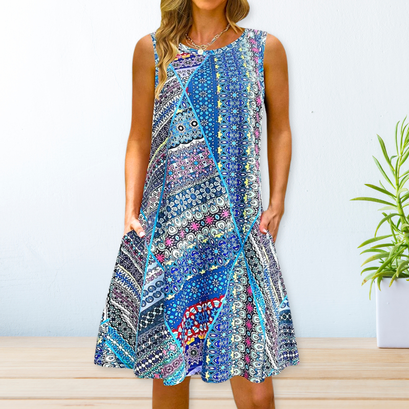 Bedrucktes Locker Kleid