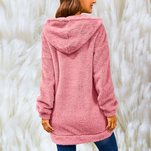 Heidi-Mode - Lässiges Herbst Hoodie Kleid mit Vorderfach für Frauen