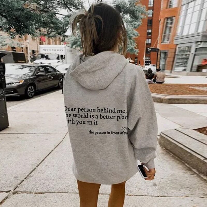 Heidi-Mode - "Liebe Person hinter mir" Hoodie für Frauen