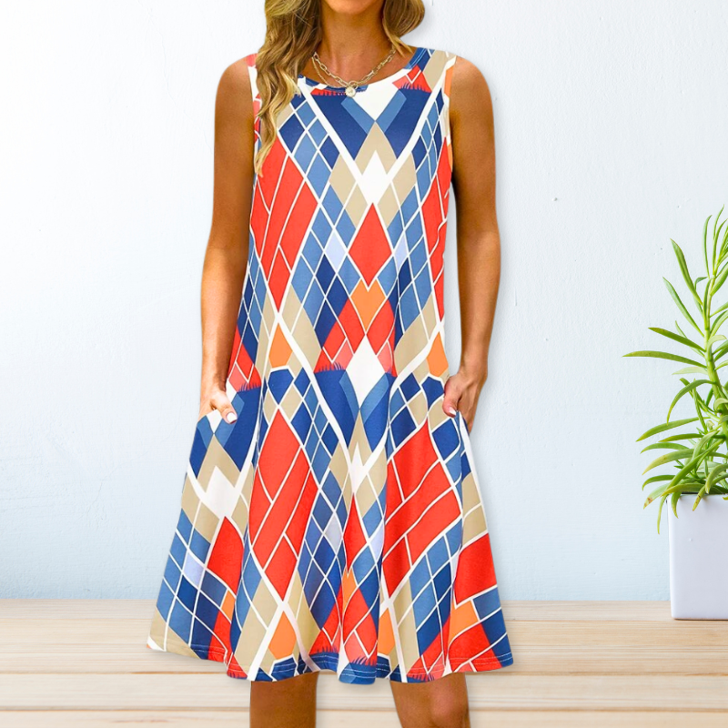 Bedrucktes Locker Kleid