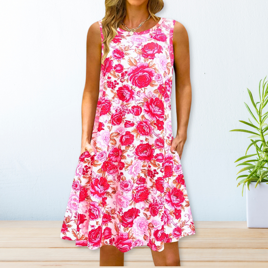 Bedrucktes Locker Kleid