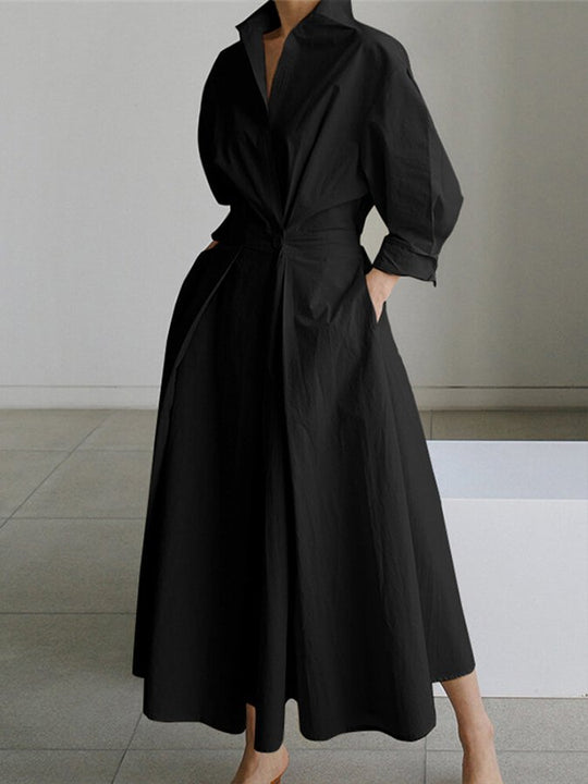 Heidi-Mode | Smocked Maxi-Kleid mit Tasche