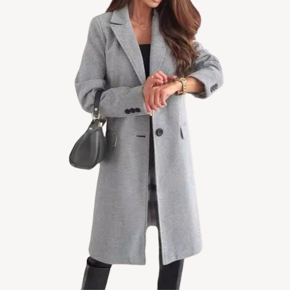 Heidi-Mode | Damen Wollmischung Mantel mit Taschen