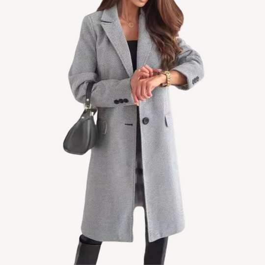 Heidi-Mode | Damen Wollmischung Mantel mit Taschen