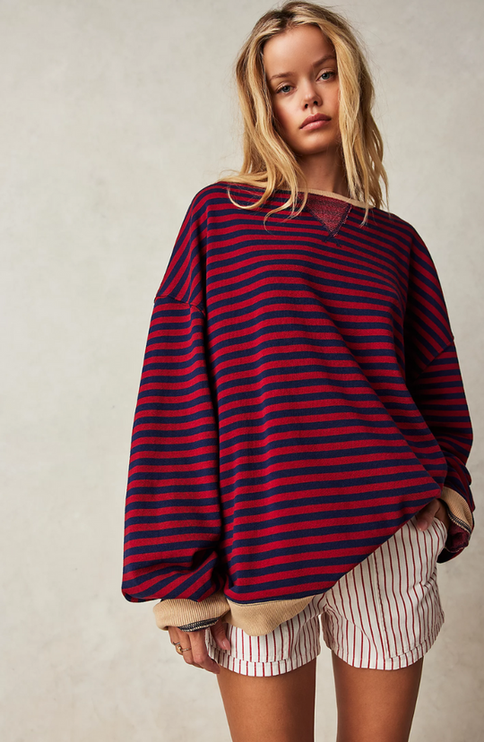 STRIPED OVERSIZED SWEATER