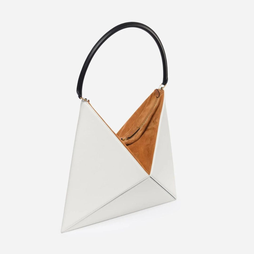 Heidi-Mode Hobo Mutige Geometrische Schultertasche mit rundem Griff