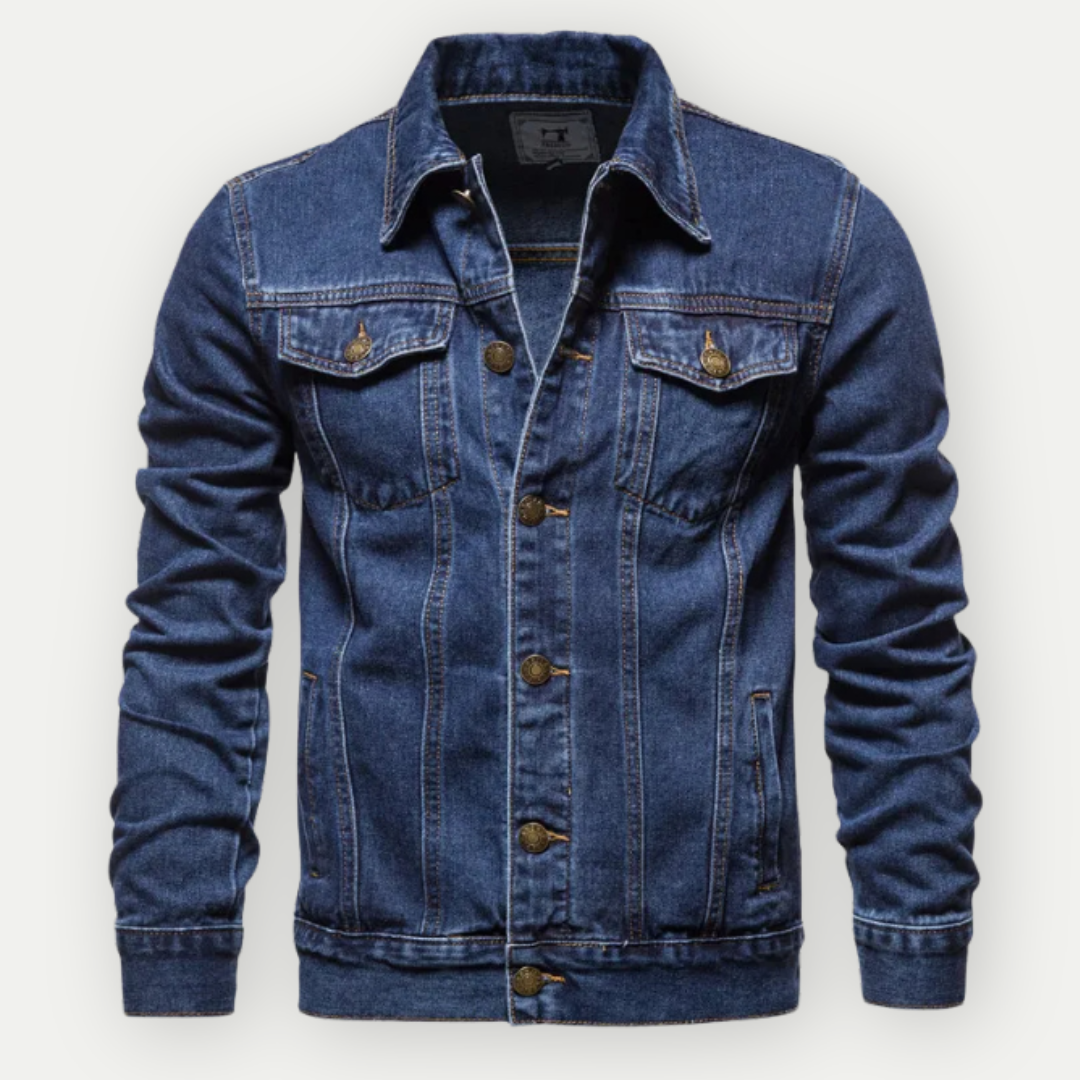 Heidi-Mode | Denim Trucker Jacke - Solid, Stilvoll und Zeitloses Design