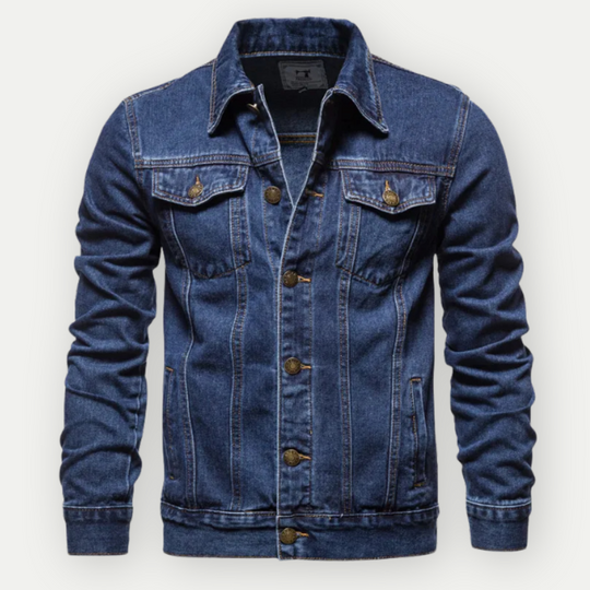 Heidi-Mode | Denim Trucker Jacke - Solid, Stilvoll und Zeitloses Design