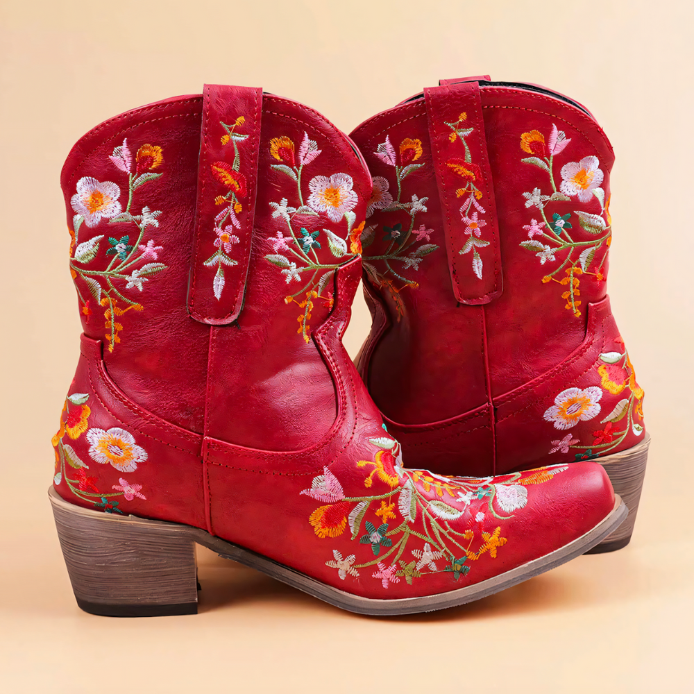 Wetterfeste Vintage Cowgirl-Stiefel