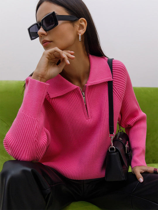 Heidi Mode | Eleganter Winter Polo Kragen Pullover