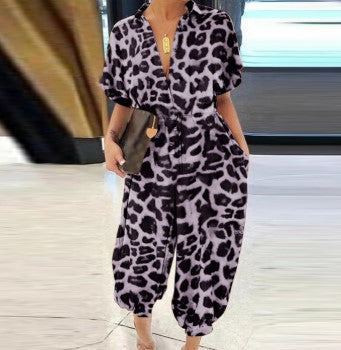 Jumpsuit mit Leopardenmuster