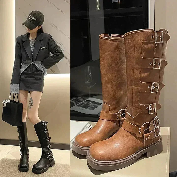 Heidi-Mode | Robuste orthopädische Kampfstiefel für Damen