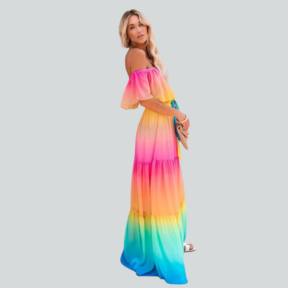 Heidi-Mode | Lange Kleid mit Volants