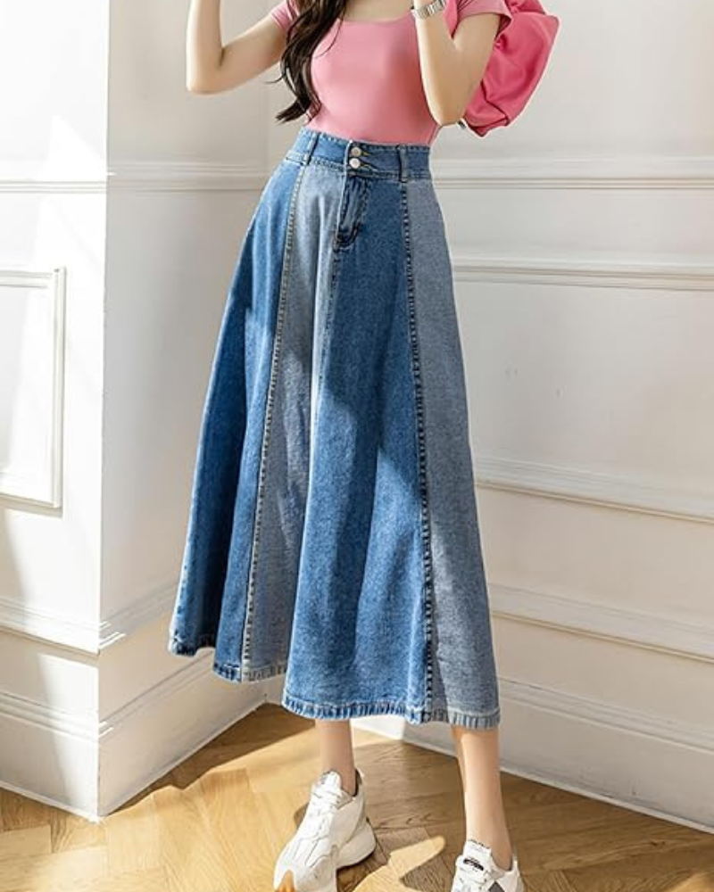 Heidi-Mode | Lange Jeansrock für Damen