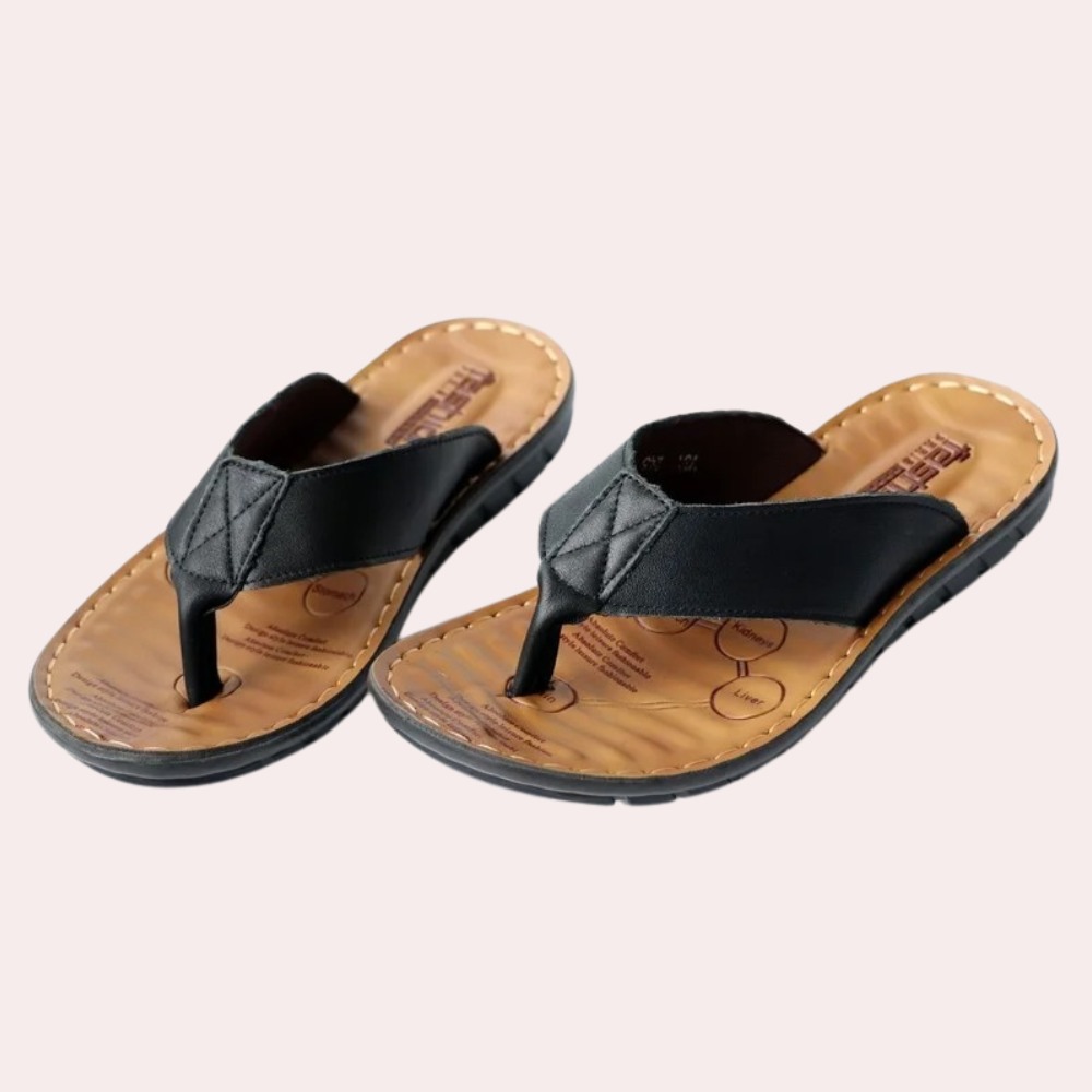 Heidi-Mode | Bequeme Herren Leder Slipper Komfortabel & Stilvoll Im Sommer