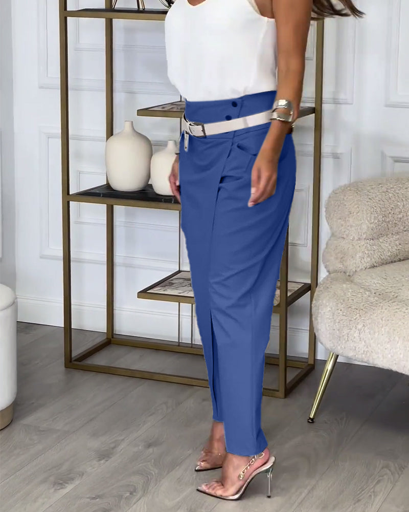 Heidi-Mode | Patchwork-Hose mit Gürtel