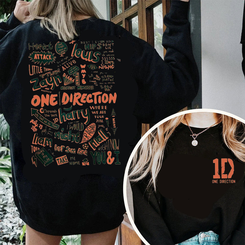 Heidi Mode | One Direction Crewneck Hoodie Alle Alben