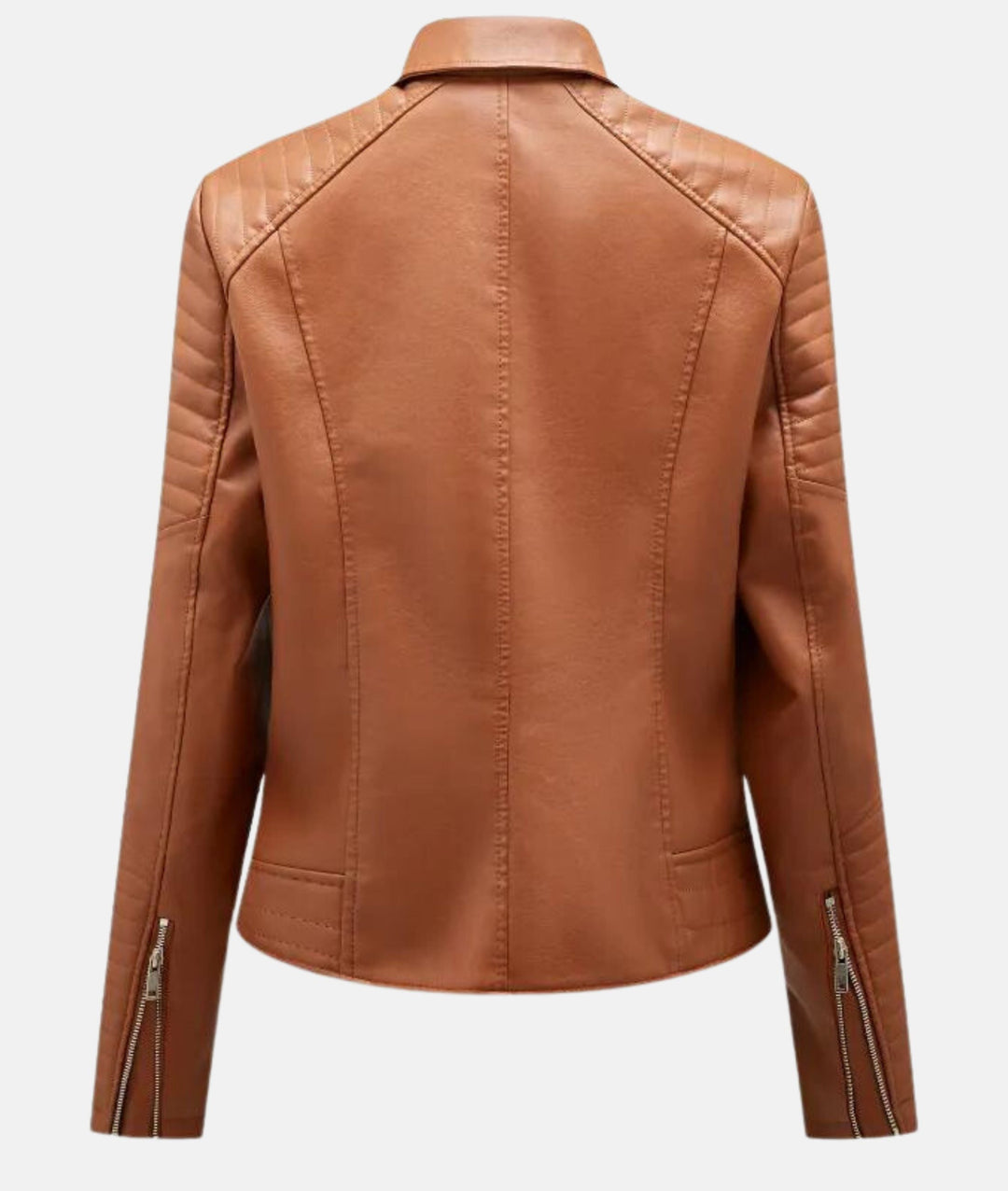 Heidi-Mode | Damen Lederjacke Ohne Kapuze Stilvolle Bikerjacke