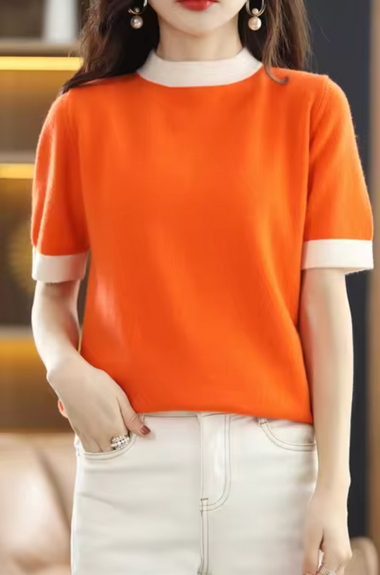 Heidi-Mode | Kurzarm-Pullover aus Kaschmir