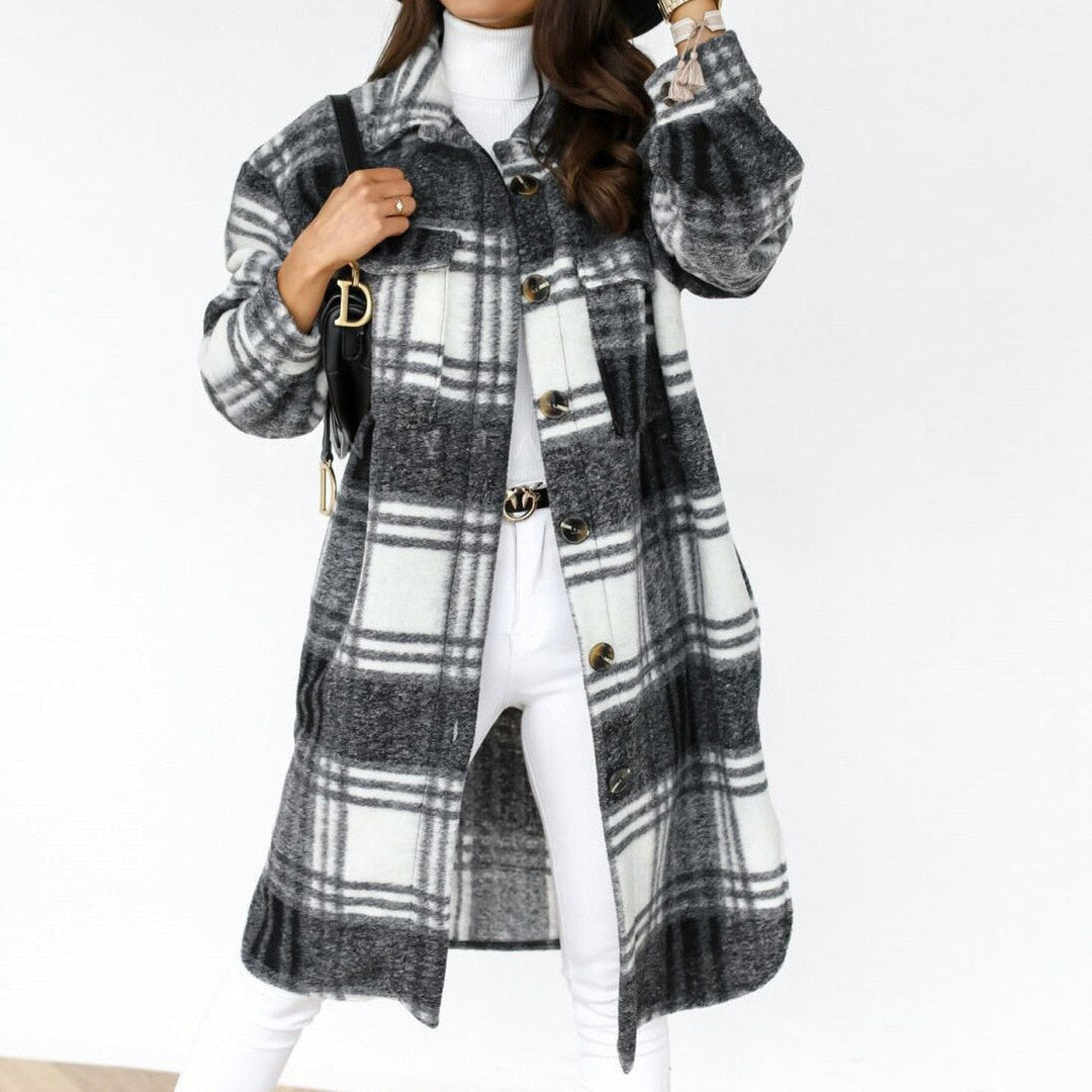 Heidi-Mode | Bequeme Lange Wollene Damenjacke