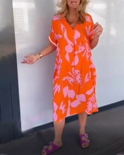 Heidi-Mode | Lässiges, Lockeres Kleid mit Aufdruck