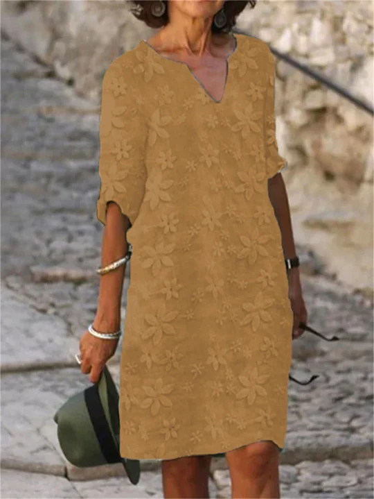 Heidi-Mode | Sommerkleider aus Baumwolle und Leinen mit Blumenmuster